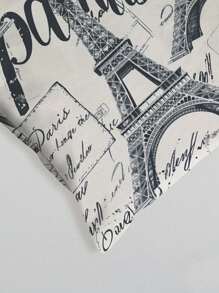 1 Stück Damen Schultertasche mit Paris Eiffel Turm Motiv, große Kapazität Polyester Shopper, lässige Umhängetasche für den täglichen Gebrauch, Supermarkt Einkaufen, tolles Geschenk, künstlerischer Stil Schultasche & Büchertasche für Frauen oder Studenten, perfekt für Bücher, Einkaufen, Rückkehr zur Schule und mehr