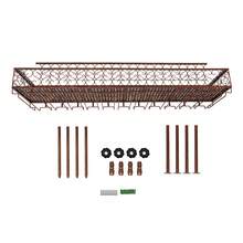 YUNRUX Hanging Wine Rack With Glass Holders For Ceiling Mount - Multicolor - View 5