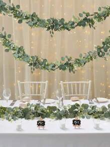 Liście Eukaliptusa i Sztuczne Zielone Pnącza, Odpowiednie Na Wesela, Do Domu, Na Zewnątrz I Do Ogrodu, Rośliny Wiszące, Dekoracje Stołu, Ściany I Imprez - Wielokolorowe - Zobacz 1