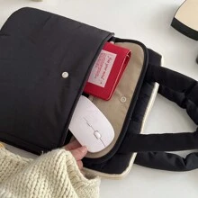 1 pièce Sac de rangement multi-couches simple de style coréen avec une forte fonctionnalité, nouvelle pochette intérieure antichoc pour iPad de 11/13/15 pouces, rangement mignon pour ordinateur portable