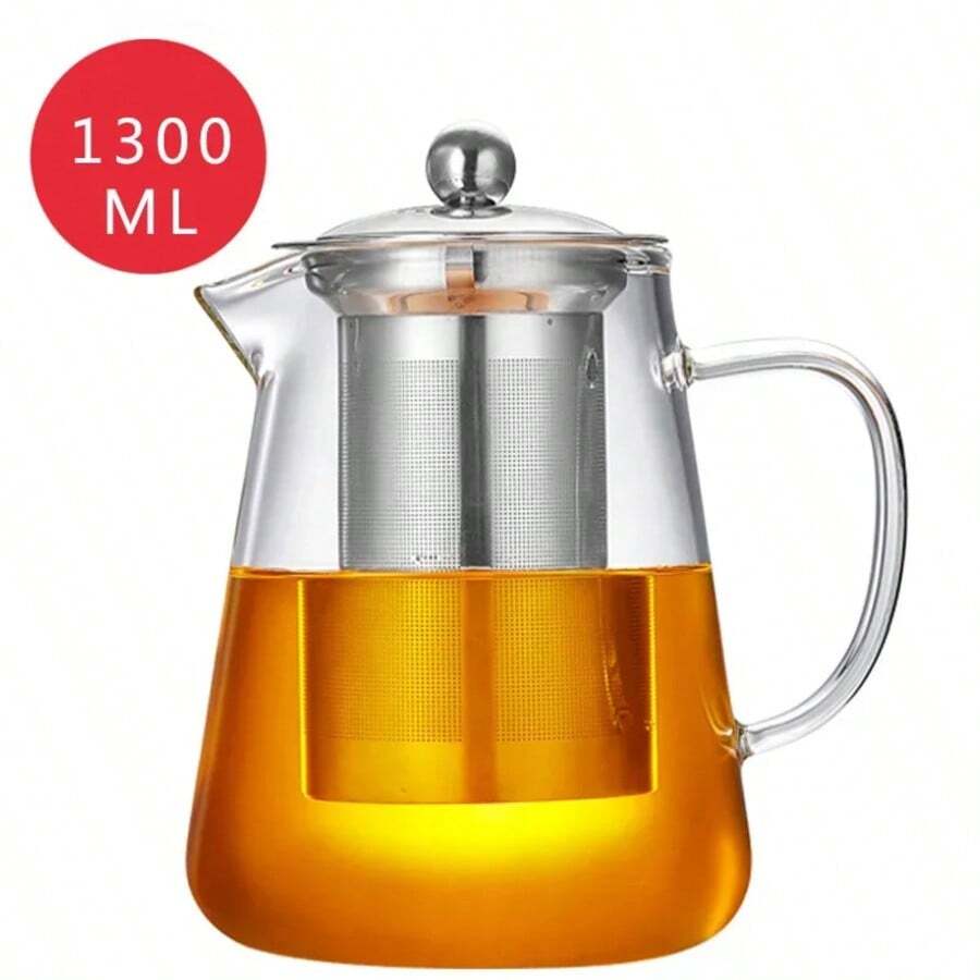 Heat Resistant Glass With Steel Flower Kettle Teawear Set Puer Oolong - Khaki - View 1