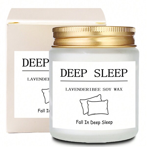 1pc 3.5oz Lavender Scented Candles, AromaRelax Glass Jar Candles, Home Decor, Room Decor, To My Mother, To My Friends, To Myself As A Gift,Valentines-Day Decor Gift