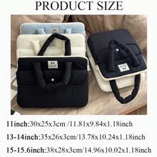 1 pièce Sac de rangement multi-couches simple de style coréen avec une forte fonctionnalité, nouvelle pochette intérieure antichoc pour iPad de 11/13/15 pouces, rangement mignon pour ordinateur portable