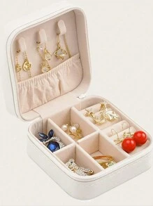 Black Jewelry Box, Mini Jewelry Box, Travel Jewelry Storage Box, Suitable For Earrings, Necklaces, Jewelry Accessories Box, Wedding Decoration Storage Container Wedding, Jewelry Storage Box