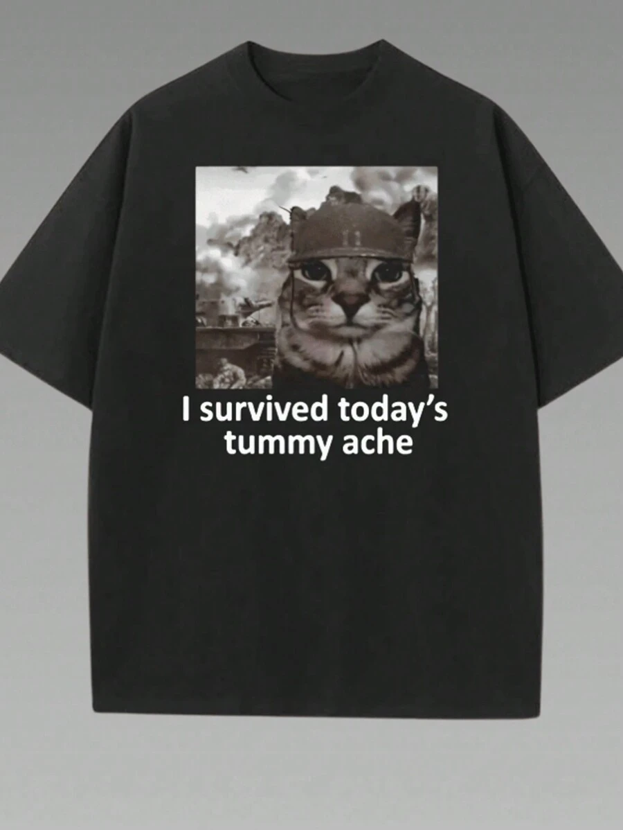 Solid Color Casual Women's Printed Round Neck Large Size T-Shirt, Suitable For Home, Sports And Shopping, Soft And Comfortable, Suitable For Spring And Summer Wear, Women's Tops, Women's Gifts - màu đen - Xem 1