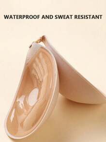 1/2 对隐形无肩带粘性凝胶文胸，3 厘米加厚聚拢，粘性乳房提升胶带，适用于小胸部和乳头遮盖，适合婚纱和礼服 - 彩色 - 查看 4