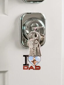 定制我的爱妈妈/爸爸钥匙扣，可定制照片钥匙扣，可爱合金钥匙扣，背包吊坠，妈妈/爸爸生日/母亲节/父亲节礼物 - 情人节礼物