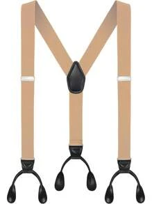 Tirantes ajustables de 3.5 cm de ancho con botones para hombres Moulen, para usar con atuendos de salida, bodas, fiestas y como accesorios de disfraz de Halloween