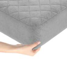 Twin/Queen/King Size Mattress Protector With Pocket Sponge Padding Anti-Slip Bottom Gray - Grey-queen Bed - View 3