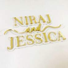 1PC Customized Text Cake Accessories, Personalized Dessert Table Decoration, Unique Party Baking Accessories, Unforgettable Unique Gifts For Birthdays, Wedding Seasons, Christmas And Valentine's Day,Wedding Essentials