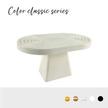 Soporte de Pedestal para pastel de una pieza y soportes para magdalenas, plato de exhibición de frutas y postres para Baby Shower, boda, fiesta de cumpleaños, Cele - Rosa Pálido - Ver 9