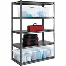 Gorilla 5-Shelf Heavy Duty Z-Beam Steel Shelving Unit 48"W X 24"D X 72"H Black - 彩色 - 查看 4