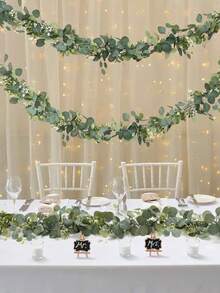 Liście Eukaliptusa i Sztuczne Zielone Pnącza, Odpowiednie Na Wesela, Do Domu, Na Zewnątrz I Do Ogrodu, Rośliny Wiszące, Dekoracje Stołu, Ściany I Imprez - Wielokolorowe - Zobacz 11