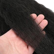 BINF 1/3 Bundles Kinky Straight Peruvian Hair Weave Bundles Virgin Remy Hair Extensions For Women Kinky Straight Human Hair 28 30 Inch Bundles Thick End - Natural Black - Xem 6