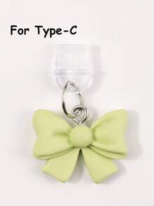 1/6pcs Color Bow Charging Port Dustproof Plug, Dopamine Good Mood Color Matching, Cute And Compact Resin Material Pendant, Bow Tie Decorative Pendant Accessories, Phone Tablet Earphone Kindle Charging Port Silicone Transparent Dustproof Plug, Friend Couple Best Friend Gift, Phone Charging Port Waterproof, - Multicolor - View 21