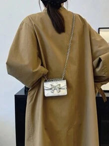 Koreańska modna torebka dla kobiet Omen 2024 Nowa prosta motyl mała kwadratowa Ba G Chic Feeling łańcuszek na ramię Cross-Body Mini B Ag