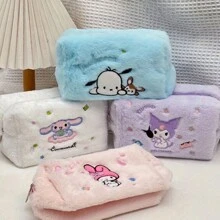 Sanrio 1pc Cute Cinnamonroll And Large Capacity Makeup Bag Japanese Style Simple Cartoon Cosmetic Pouch,For Holiday Beach, Bathroom Collection, Bedroom Collection, Large Capacity