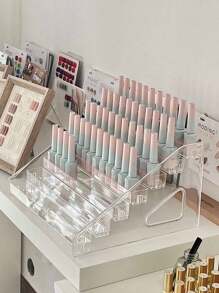 3/4/5/6/7 Tier Transparent Acrylic Nail Polish Display Stand, Multi-Layer Display Rack, Cosmetic Organizer, Glasses Rack, Frame, Jewelry Stand, Storage Box, Suitable For Home, Living Room, Office Decor, Bedroom Desk Organization, Birthday Gift