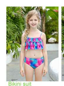 Girls Mermaid Costume Princess Dress Up Mermaid Gift For Girls 3-12 Year Old - Navy Blue - View 5