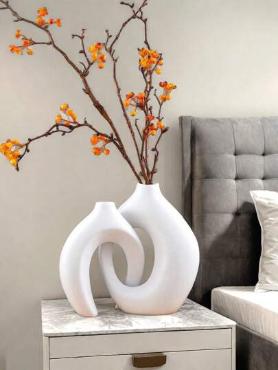 Creative Couple Series Home ation Vase, Combination Of Large Medium Size Indoor Tabletop Ornament, ation, Can Be In Four Seasons Birthday Graduation Room Flower Vase Glass view 2