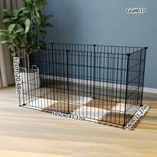 Pet Fencing For Small & Medium Dogs, Indoor Animal Fencing DIY Black Wire Isolation Gate Protective Fence With Door, Metal Pet Cage For Dogs - Multicolor - View 23