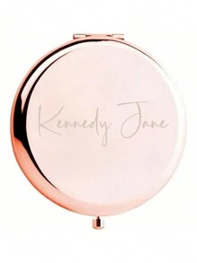 1pc Custom Name Compact Pocket Makeup Folding MirrorGraduation Gift Sister Friends Bridesmaid Party GiftBirthday Gift Christmas Gift ,Waterproof