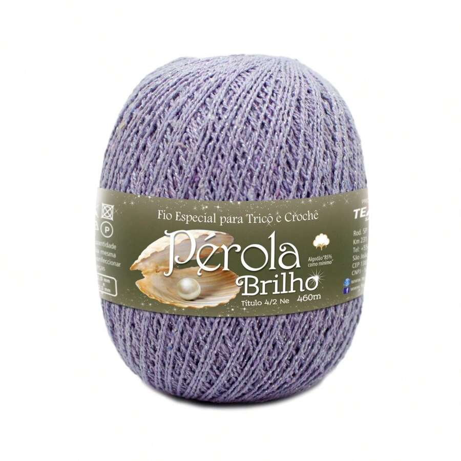 Pearl Shine Thread Silver And Gold - Strand 2 - 150g - 460 Meters - 18 紫丁香 - 銀色 - 查看 1