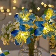 1 Peça Luz de Corda em Forma de Flor de Jasmim LED, Iluminação Decorativa para Casamento, Festa de Feriado, Decoração Doméstica