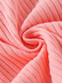 Set 2 buc. maiou casual lejer drăguț + pantaloni în carouri pentru bebeluși, vară ușoară - Roz - Vizualizare 4