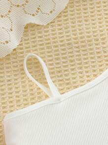 Young Girl Asymmetrical Shoulder Floral Top + Butterfly Floral Print Shorts 2-Piece Summer Set