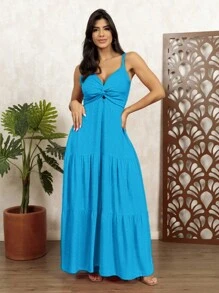 Women's Popcorn Dress - azul cielo - Ver 1