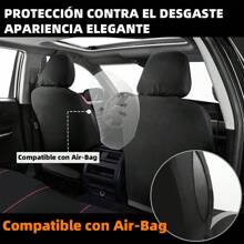 9 Pcs Car Seat Covers, Universal Seat Cushions Compatible With Airbags Accessories. Easy To Remove And Disassemble Easy To Clean. Comfortable And Breathable, Protect The Seat Easy To Become Beautiful. Universal Fit For Most Cars, Trucks, SUVs Or . - 玫紅色 - 查看 8