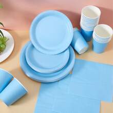 Single-Use Plain Minimalist Tableware Set, Everyday Casual Household Items