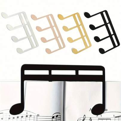 多功能金属乐谱夹/乐谱架 - 适用于钢琴、键盘架和乐谱，多种颜色可选 - 音乐家和学生的理想之选 - 适合练习和演奏 - 送给音乐爱好者的完美礼物，也是开学季的理想选择