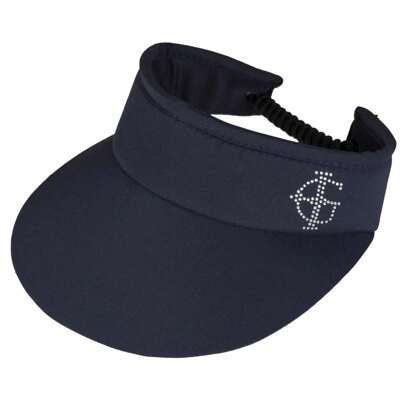 Island Green Womens/Ladies Diamante Logo Golf Sun Visor (Navy)