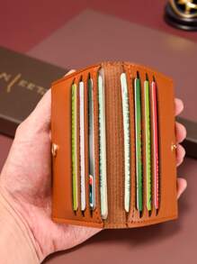 1 Peça Porta-cartão de Homem Ultrafino, Carteira Pequena Dobrada Dupla, Simples Fivela Anti-magnética com Múltiplos Slots, Armazenamento de Cartão de Crédito para Casal, Adequado para Adolescentes, Casual de Verão, Outdoor, Atlético, Viagem, Presentes de Formatura ou Aniversário, Acessórios de Vestimenta