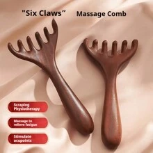 Meridian Hair Brush, Six-Claw Deer Antler Massage Hair Brush, Scalp Massager Brush For Hair Care And Energy, Acupuncture Point Stimulating Hair Brush, Holiday Promotion