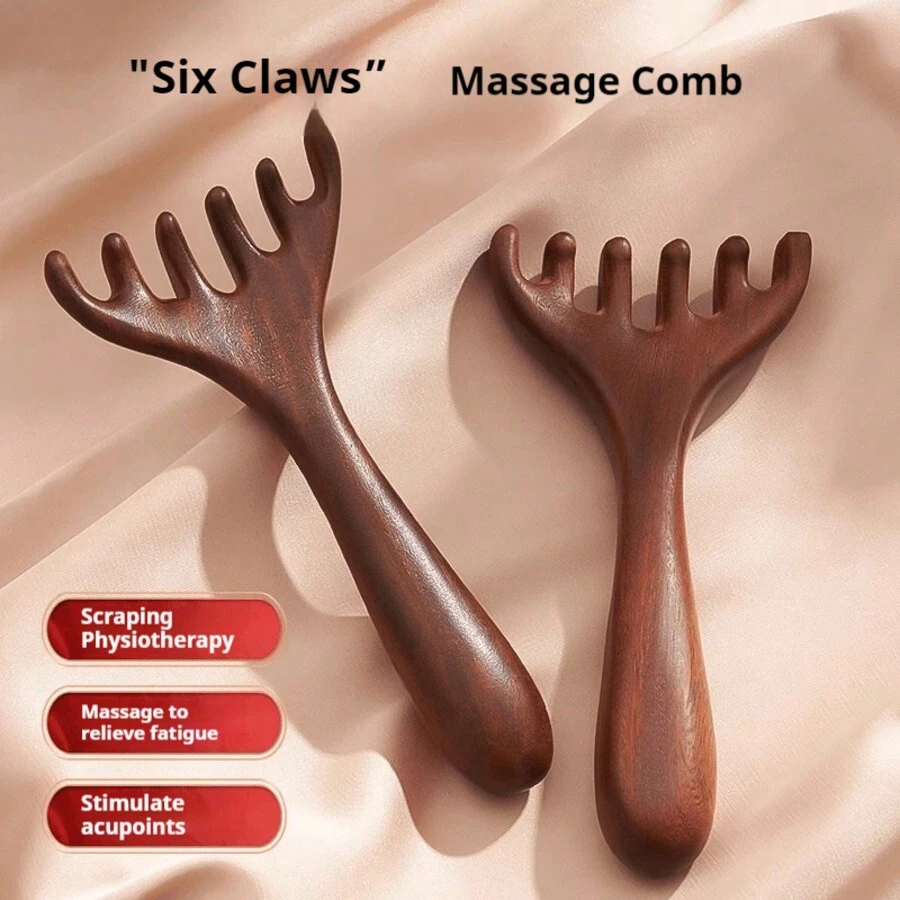 Meridian Hair Brush, Six-Claw Deer Antler Massage Hair Brush, Scalp Massager Brush For Hair Care And Energy, Acupuncture Point Stimulating Hair Brush, Holiday Promotion