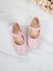 Giày bệt đính kim sa lấp lánh thời trang cho bé gái dự tiệc, đám cưới và khiêu vũ - Hồng - Xem 1