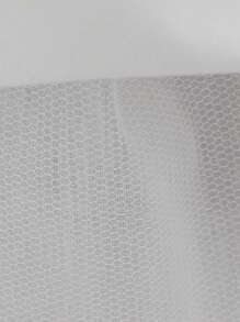 Robe de princesse en maille avec nœud & fleur pour bébé fille, convient pour fête & demoiselle d'honneur, motif de tissu aléatoire, bandeau non inclus - Blanc - Voir 11