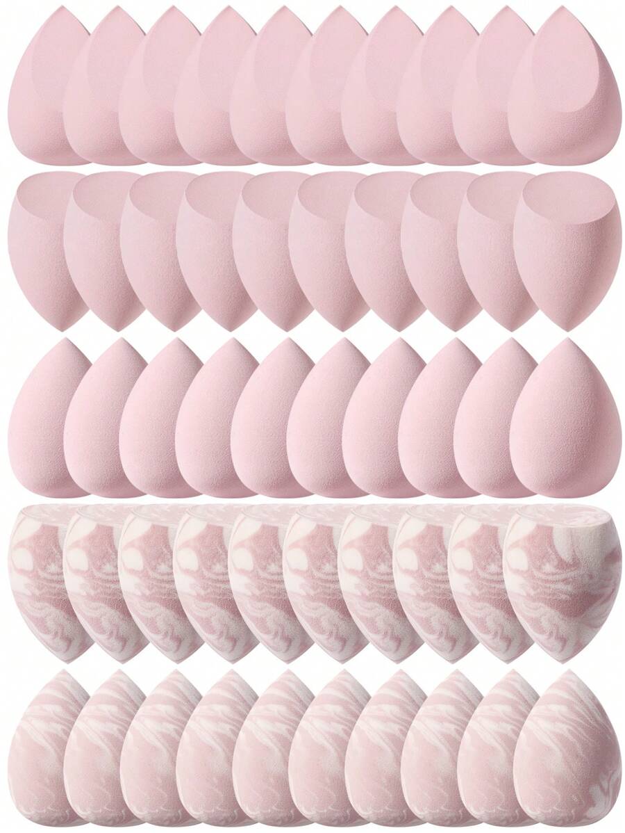 5pcs/10pcs/15pcs/25pcs/30pcs/40pcs/50pcs/Pack Makeup Sponges, Multicolor Makeup Sponge For Foundation Blending, Liquid/Cream/Powder Seamless Smooth Beauty Sponge, Latex-Free Hypoallergenic Dual Use Foundation Puff, Suitable For All Skin Types - Nhiều màu - Xem 1