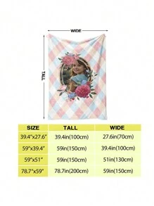 1pc Custom Cute Garland Blanket, Personalized Soft And Comfortable Blanket, Personalized Gift, Birthday Custom Gift Blanket