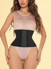 1PC 薄款收腹带塑身暴汗提臀束腹带三排扣收腹带黑色 春节情人节礼物日常穿着 - 彩色 - 查看 10