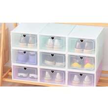20Pcs Plastic Shoe Boxes Stackable Large Shoe Storage Boxes With Lids