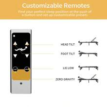 Adjustable Bed Base Frame - Queen (1.5x2M)- Head And Foot Incline - Wireless Remote Control