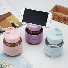 1 szt. uchwyt na telefon z 300 ml mini szklanym kubkiem