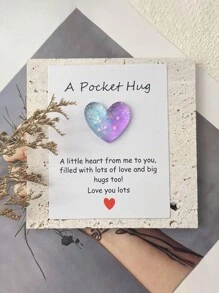 Positive Energy, Emotional Encouragement, Pocket Hug Ombre Heart Design Cards, Home Decor Gifts Suitable For Birthday, Wedding, Valentine's Day Party Gifts For Friends, Family, Couples