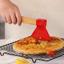 1/2 szt. Zestaw krajalnic do pizzy ze stali nierdzewnej w kształcie topora z uchwytem i ostrym obrotowym ostrzem okrągłym, nadaje się do wałków do krojenia pizzy do ciast, ciasteczek, chleba, ciast itp., do kuchni, jadalni, domowych wypieków małych przedmiotów