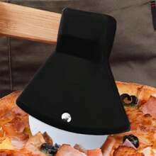 1/2 szt. Zestaw krajalnic do pizzy ze stali nierdzewnej w kształcie topora z uchwytem i ostrym obrotowym ostrzem okrągłym, nadaje się do wałków do krojenia pizzy do ciast, ciasteczek, chleba, ciast itp., do kuchni, jadalni, domowych wypieków małych przedmiotów