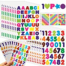 10-50 Sheets Colorful Diary Self-Adhesive Graffiti Stickers Scrapbook Albums Graffiti Stickers Student Notebook Decoration Heart Number Letter Dot Sticker ﻿